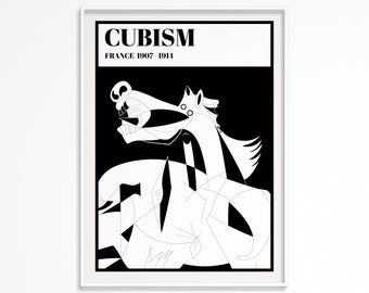CUBISM ART Printable Poster - Art Movement Poster - Printable Wall Art - Digital Download - Minimalism style Poster - Downloadable Print
