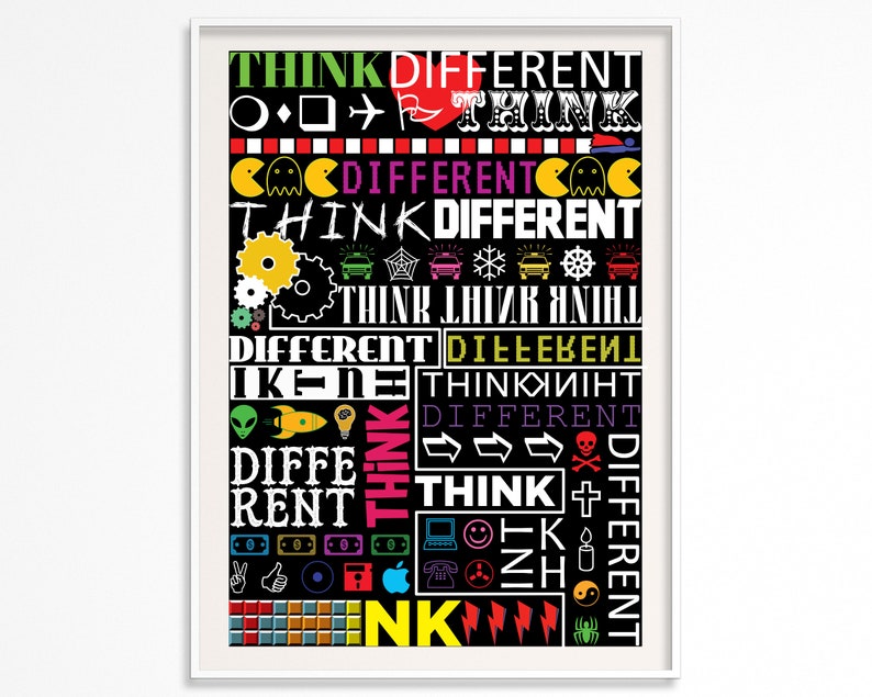 Think Different Downloadable Quote Poster  Inspirationl Wall image 1