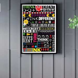 Think Different Downloadable Quote Poster Inspirationl Wall Decor Typography image 2