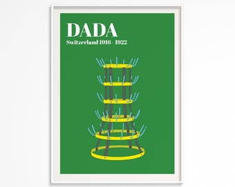 Dadaism Printable Poster - The Bottle Rack - Marcel Duchamp - Art Movement Poster - Printable Wall Art - Digital Download