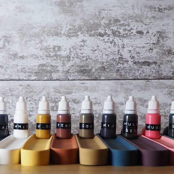 Jesmonite, Pigment, Eco-Resin, Concrete, Aqua-Resin - Pick & Mix,  10ml, ecylimer, resincrete, colourant, dye