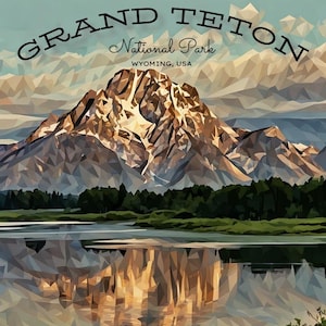 Grand Teton Nationalpark Kunstdruck von Originalfoto | Künstlerisches Foto | Digitaler Download | Nationalpark Poster