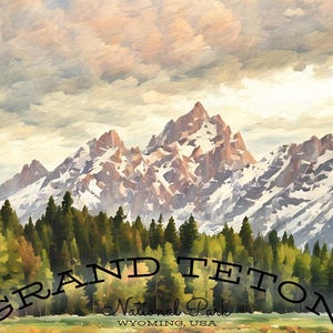 Grand Teton Nationalpark Kunstdruck von Originalfoto | Künstlerisches Foto | Digitaler Download | Nationalpark Poster