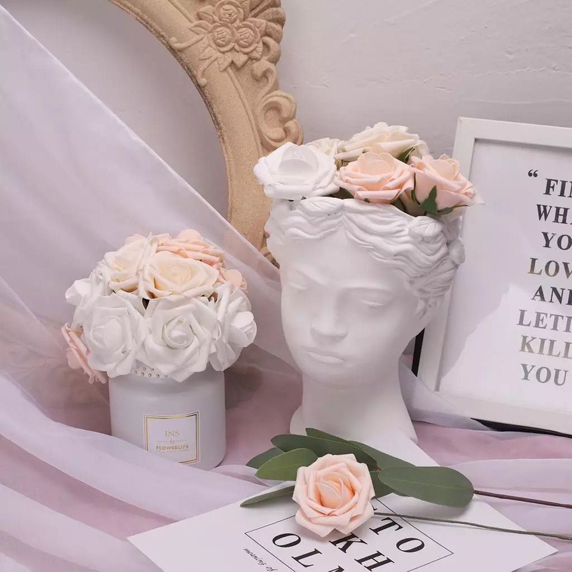 Faux/Artificial Rose Box 25 roses with stem NO LEAVES Etsy