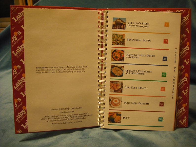 Vintage Cookbook Luby's 50th Anniversary Recipe Etsy