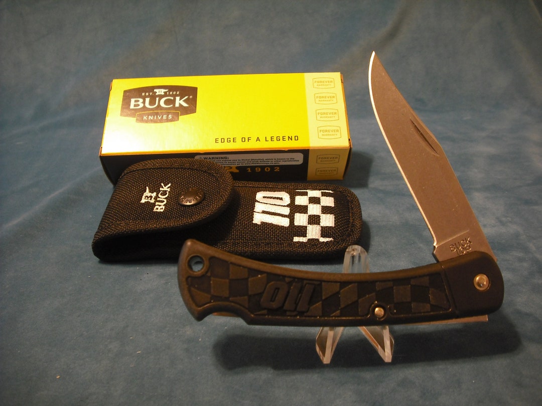 Buck Knife 110 Racing Edition Folding Hunter Lockblade With Etsy