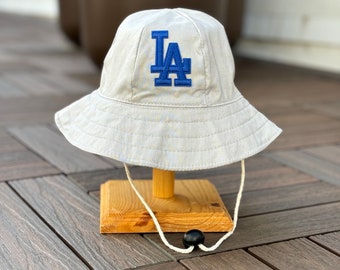 Baby and kids Grey La hat, LA bucket hat,  Dodgers bucket hat, Grey LA bucket hat