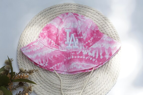 pink dodgers bucket hat
