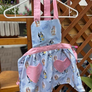 Bluey kids apron, kids apron, handmade apron, baking, cooking