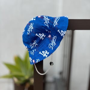 Babies and Kids Blue LA Dodger bucket hat, Dodger bucket hat , toddler bucket hat , kids bucket hat, hat with Dodger licensed fabric