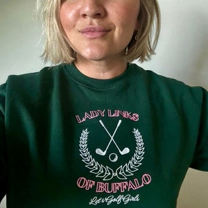 Embroidered “The Lady Links of Buffalo” Collab Crewneck | Golf
