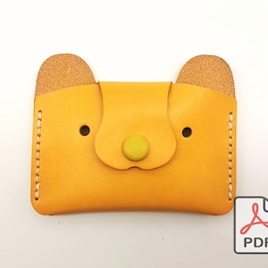 Leder Doggy Kartenetui PDF Schnittmuster DIY Valentinstag Geschenk Muttertagsgeschenk