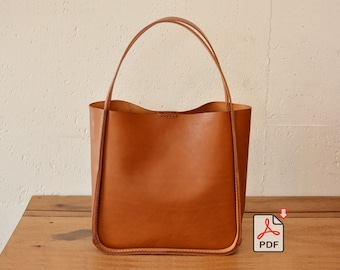 Leather Tote Bag Hand Bag Mini Bag PDF Pattern DIY Valentine's day gift Mother's day gift