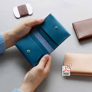 Leather Card Holder PDF Pattern DIY Valentine&#39;s day gift Mother&#39;s day gift