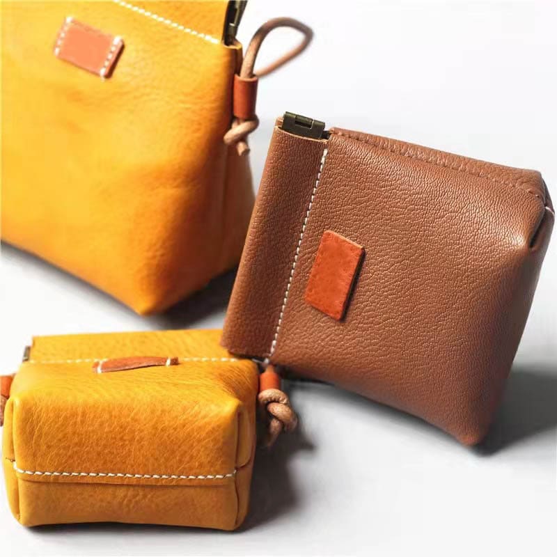 Leather Doctor Bag Purse, Key Case, Key Holder, Coin Case Bag