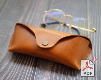 Leather Eyeglasses Case PDF Pattern DIY Valentine&#39;s day gift  Mother&#39;s day gift