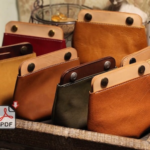 Borsa organizer in pelle, borsa organizer per cavi e caricabatterie, portamonete, custodia per auricolari. Porta auricolari, Borsa per rossetti Modello PDF Mamme fai da te