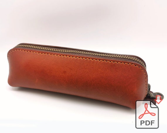 Pen Case, Pencil Case, Pencil Case, Pencil Case, Real Leather, Red