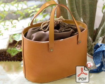 Leather Tote Bag Hand Bag Mini Bag PDF Pattern DIY Valentine's day gift Mother's day gift