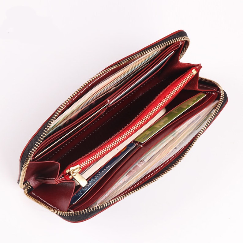 Leather Zipper Long Wallet PDF Pattern Video Instruction DIY Etsy