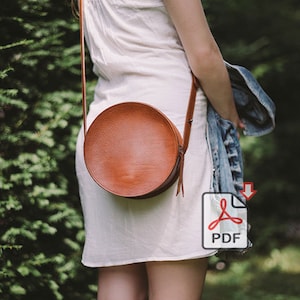 Leather  Crossbody Bag PDF Pattern DIY Valentine's day gift Mother's day gift