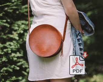 Leather  Crossbody Bag PDF Pattern DIY Valentine's day gift Mother's day gift