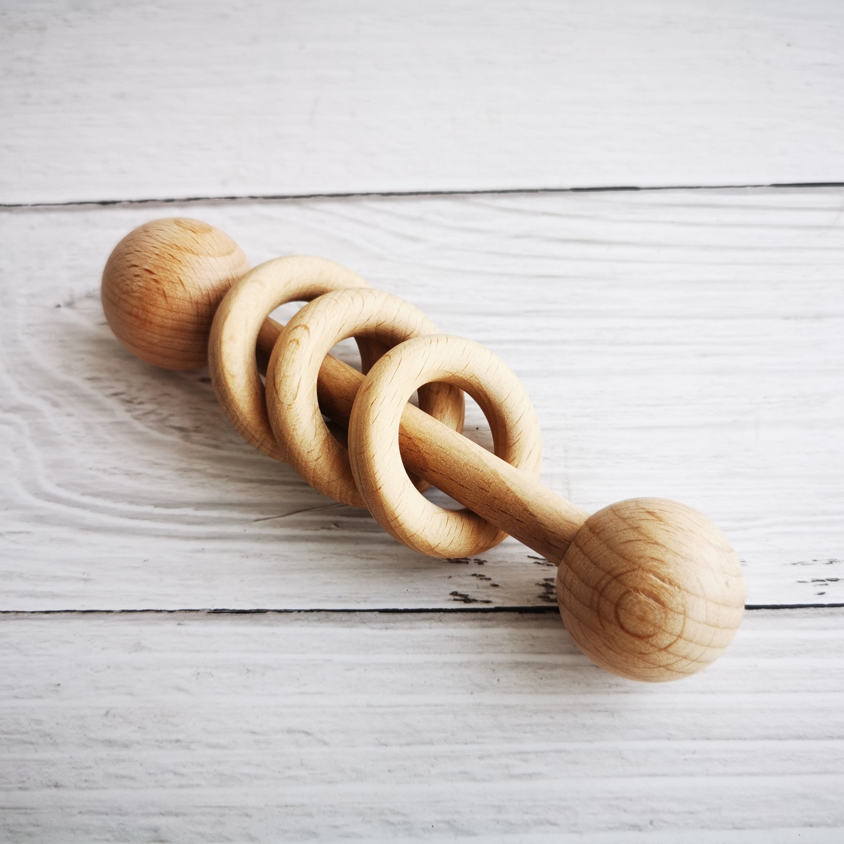 Wooden Rattle Personalised Baby Rattle Toy Baby Keepsake Etsy