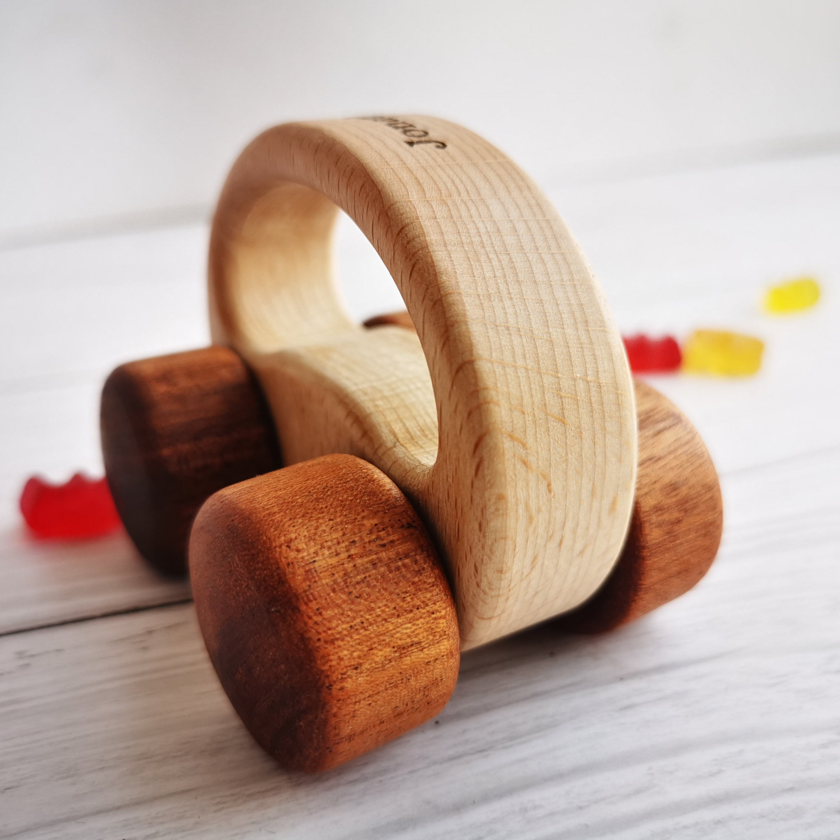 Wooden Rattle Personalised Baby Rattle Toy Baby Keepsake Etsy
