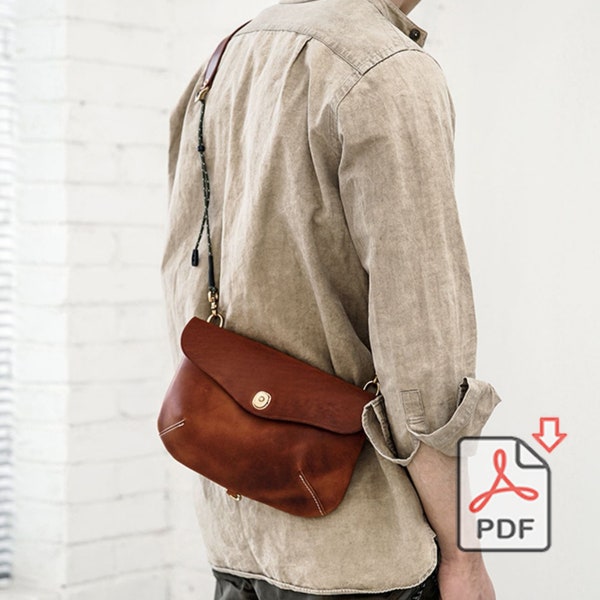 Leather  Crossbody Bag PDF Pattern DIY Valentine's day gift  Mother's day gift