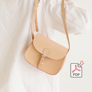 Leder Satteltasche, Crossbody Tasche PDF Schnittmuster DIY Valentinstag Geschenk Muttertagsgeschenk