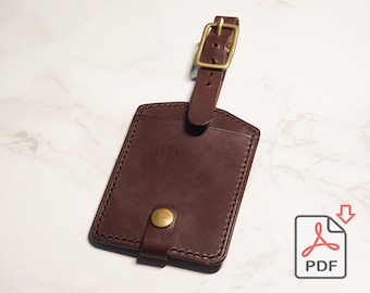 Leather Luggage Tag PDF Pattern DIY Valentine's day gift Mother's day gift