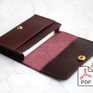 Leder Visitenkarten Etui PDF Schnittmuster DIY Valentinstag Geschenk Muttertagsgeschenk