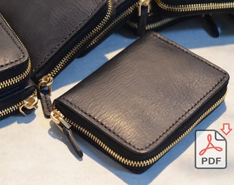 Leather Zipper Wallet PDF Pattern + Photo instruction DIY Valentine's day gift Mother's day gift