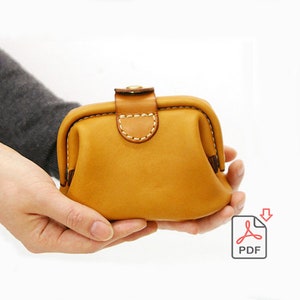 Borsa da medico in pelle, custodia per chiavi, portachiavi, borsa per monete, porta auricolari, borsa per rossetto, modello PDF regalo per la festa della mamma fai da te