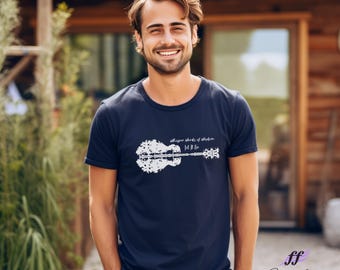 Beatles Guitar Tshirt Music Band Tee Shirt Let It Be Vintage Rock Apparel Cotton Unisex Top Quality Musician Gift Idea Casual Concert