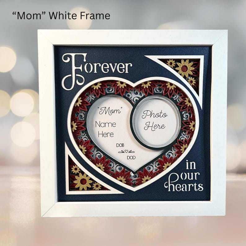 Memorial Shadowbox Frame Remembrance Art Custom Keepsake Personalized ...