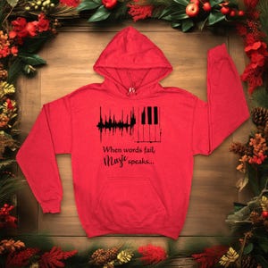Musiker Geschenkidee Musikliebhaber Lyric Hoodie Spricht Klavier Tastatur Sweatshirt Design Musiker Bekleidung Warme Bequeme Freizeitkleidung Themed