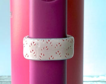 Pink Candy Canes Water Bottle Handle Charm: Christmas Accessory