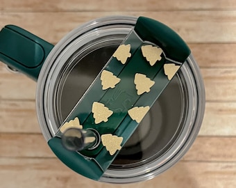 Christmas Tree Stanley Cup Lid Topper: Handmade Water Bottle Accessory