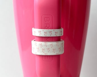 Pink Bow Tumbler Handle Charm: Handmade Water Bottle Accessory