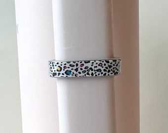 Colorful Cheetah Water Bottle Handle Charm: Stanley Accessories