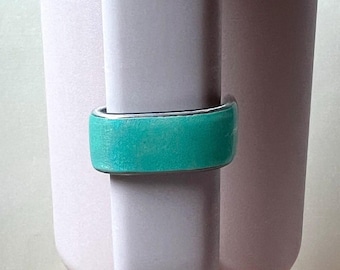 Teal Iridescent Water Bottle Handle Charm: Stanley Cup Accessory