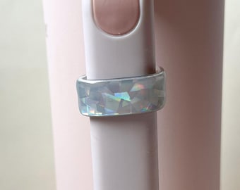 Silver Reflective Water Bottle Handle Charm: Stanley Cup Accessory