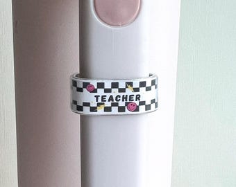Retro Teacher Water Bottle Handle Charm: Stanley Cup Accessory