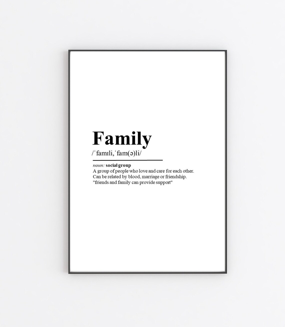 FAMILY Dictionary Definition Print. Home Decor Wall Art Etsy