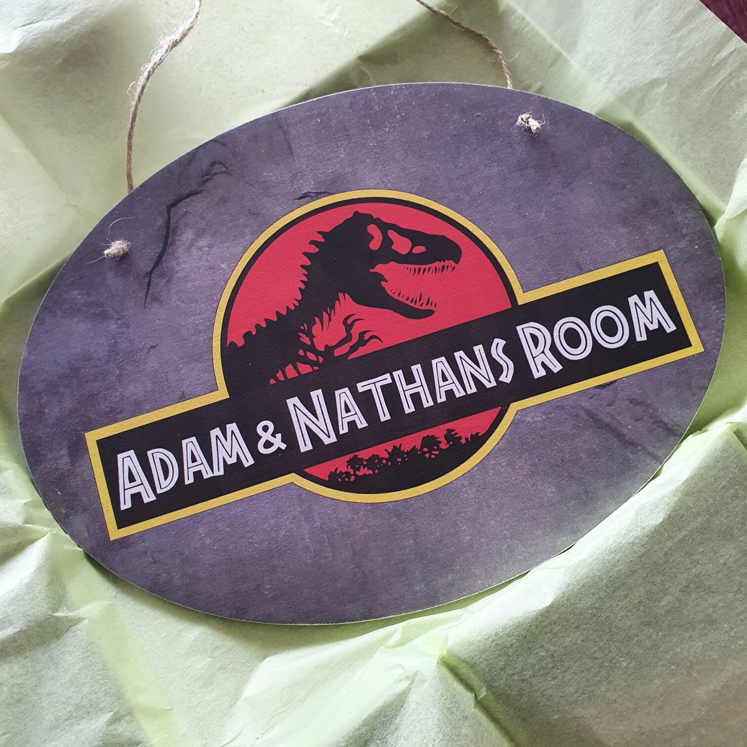 Custom Jurassic Park Room Sign Personalized Wooden Door - Etsy Polska