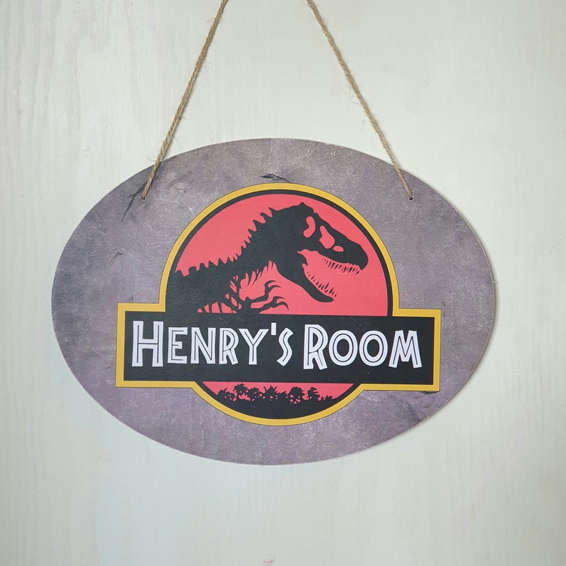 Custom Jurassic Park Room Sign Personalized Wooden Door - Etsy
