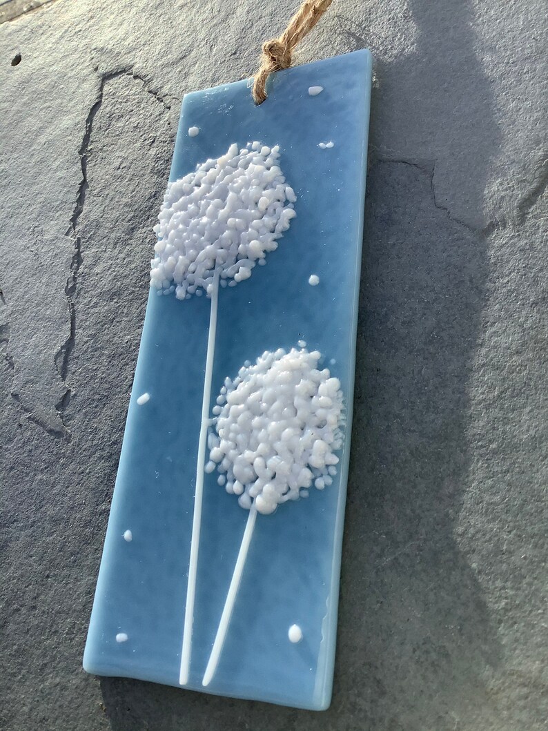 Fused Glass Dandelion Hanger Etsy