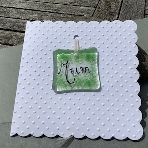 Fused Glass Mum Forever Card