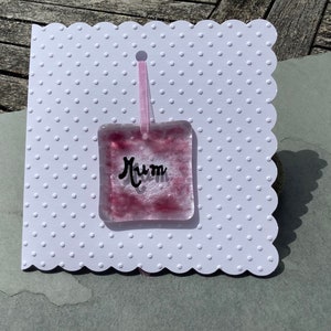 Fused Glass Mum Forever Card